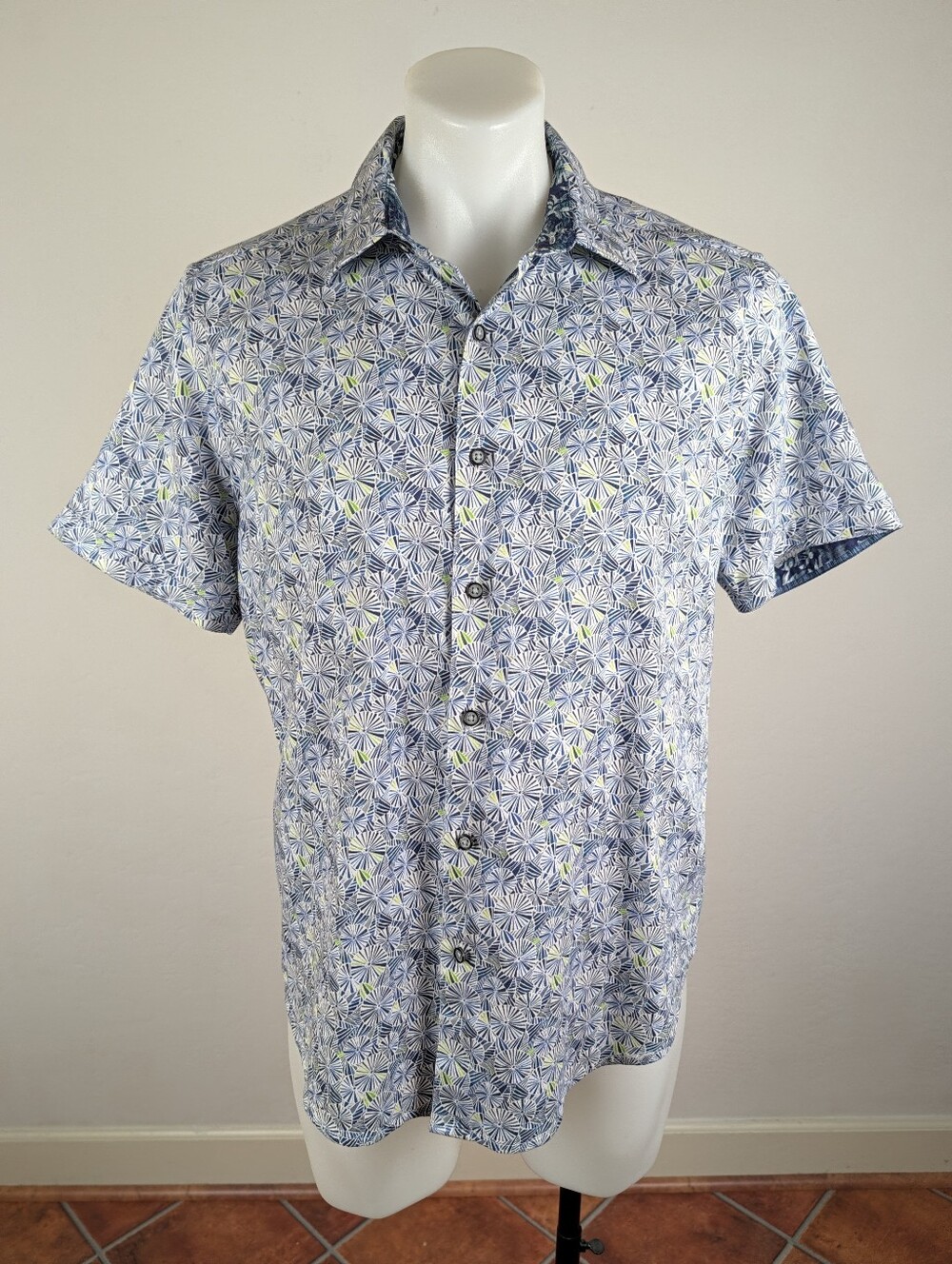 Robert Graham Geometric Print Short-Sleeve Men's Shirt
